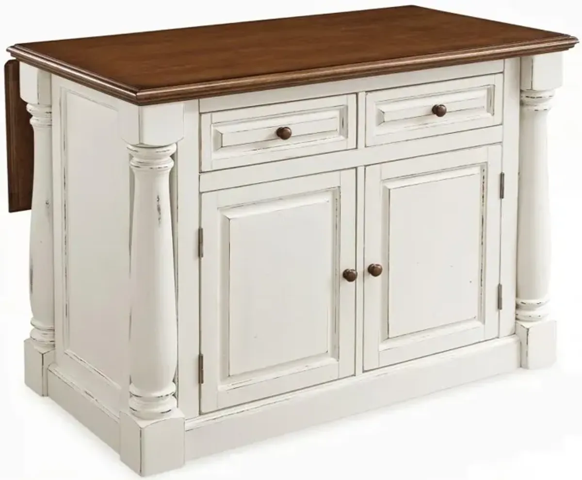 Monarch Off-White Kitchen Island