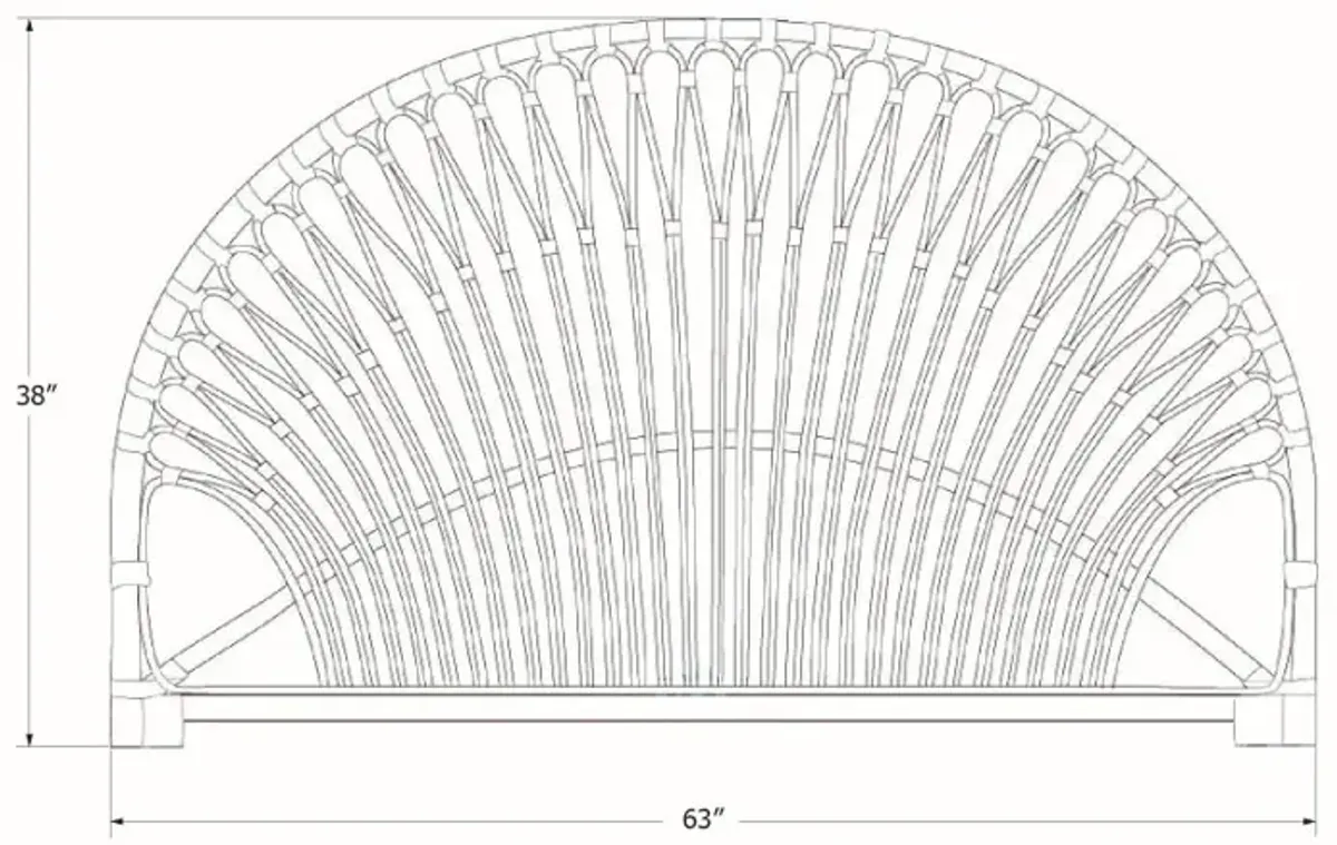 Balka Rattan Queen Wall-Mounted Headboard - South Shore