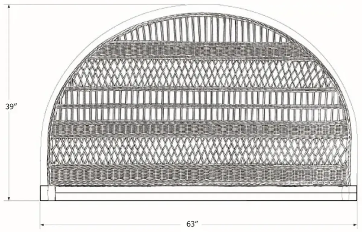 Balka Rattan Queen Wall-Mounted Headboard - South Shore