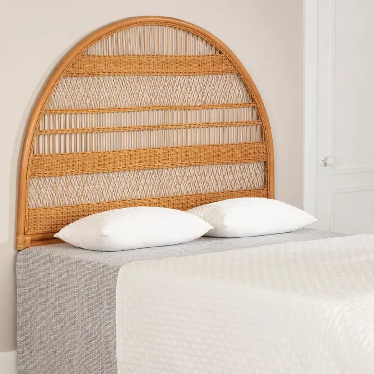 Balka Rattan Queen Wall-Mounted Headboard - South Shore