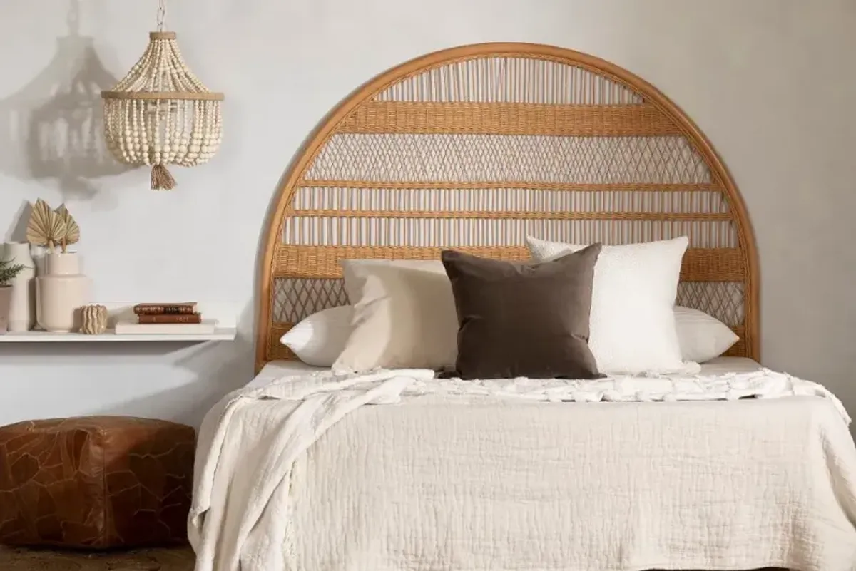 Balka Rattan Queen Wall-Mounted Headboard - South Shore