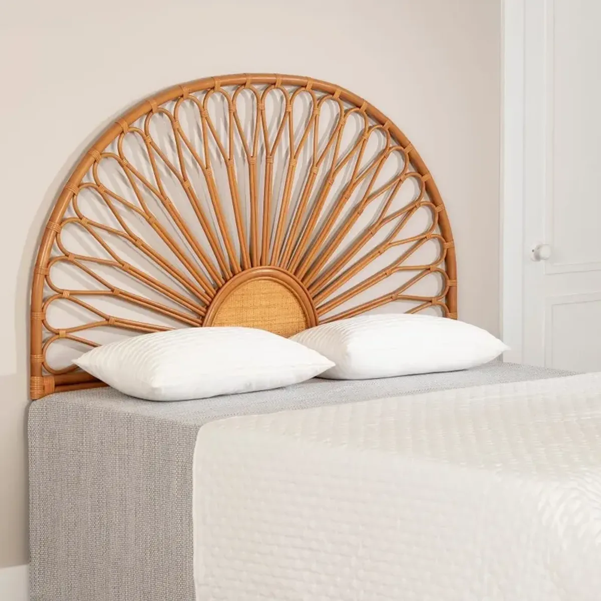 Balka Rattan Queen Wall-Mounted Headboard - South Shore