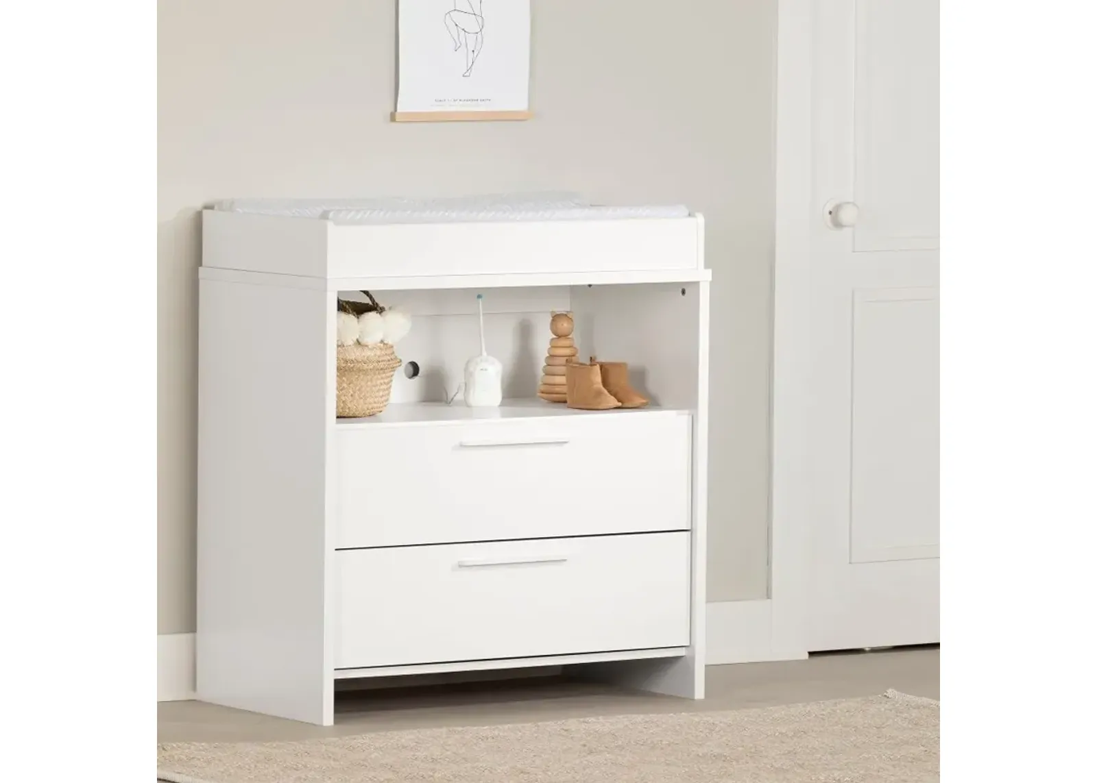 Cookie White Changing Table - South Shore