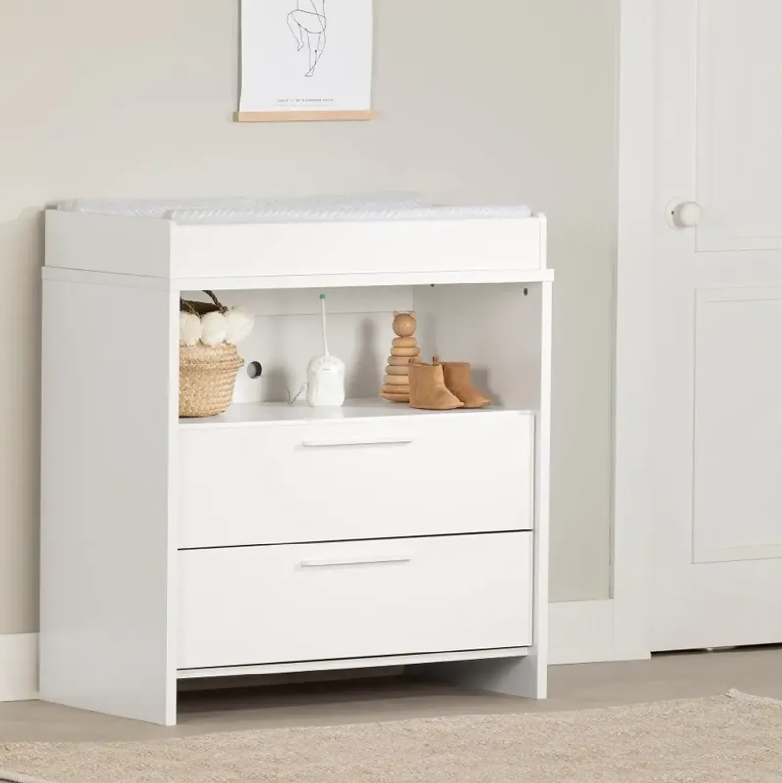 Cookie White Changing Table - South Shore