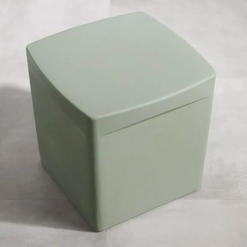 Dalya Sage Green Square Outdoor Side Table - South Shore