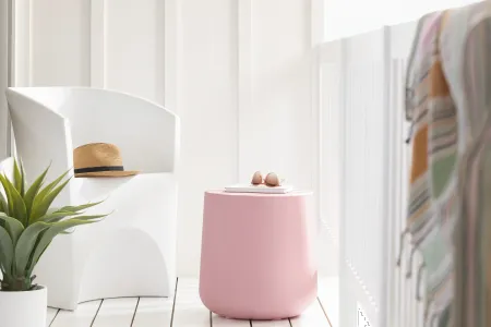 Dalya Pink Round Outdoor Side Table - South Shore