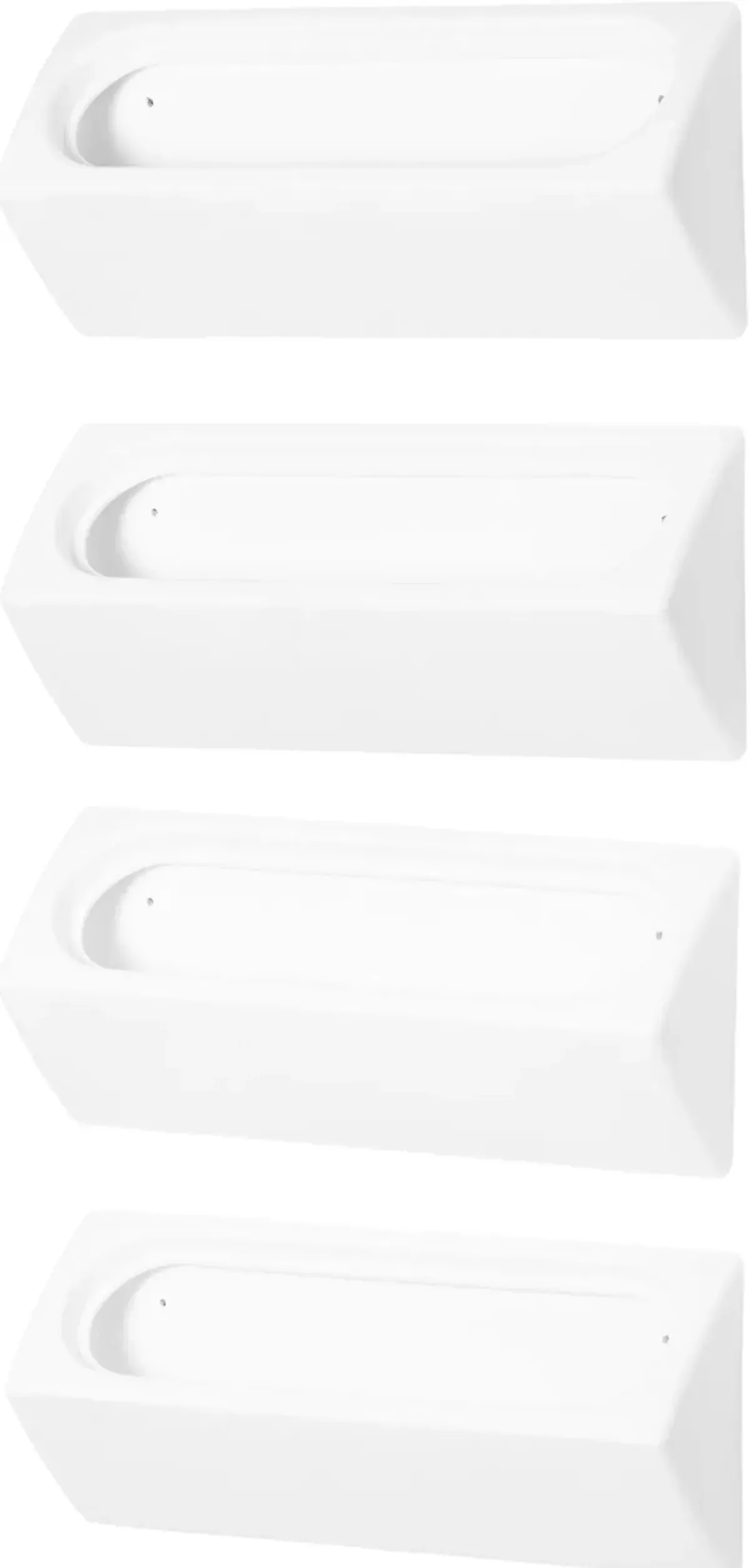 Dalya White Wall Planters, Set of 4