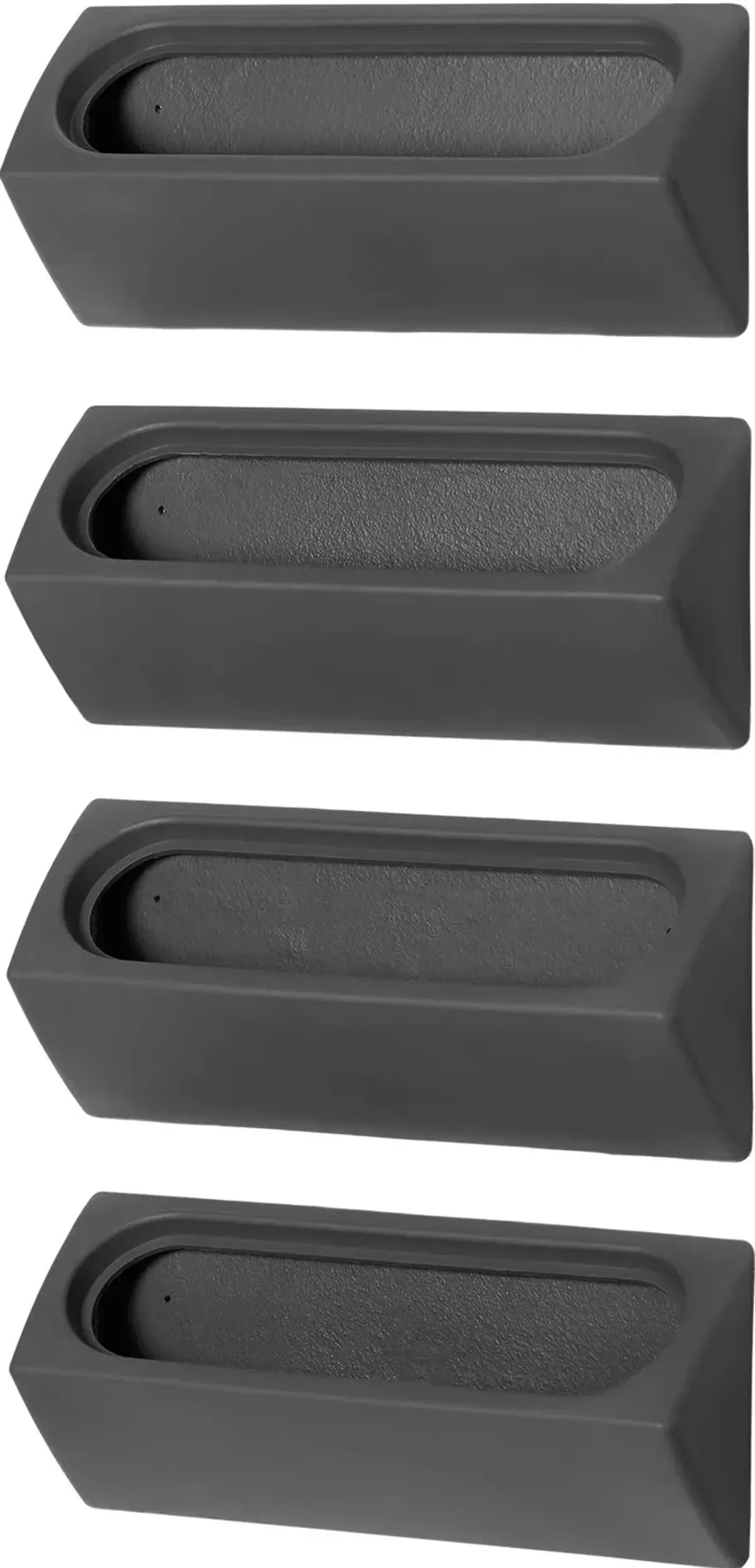 Dalya Dark Gray Wall Planters, Set of 4