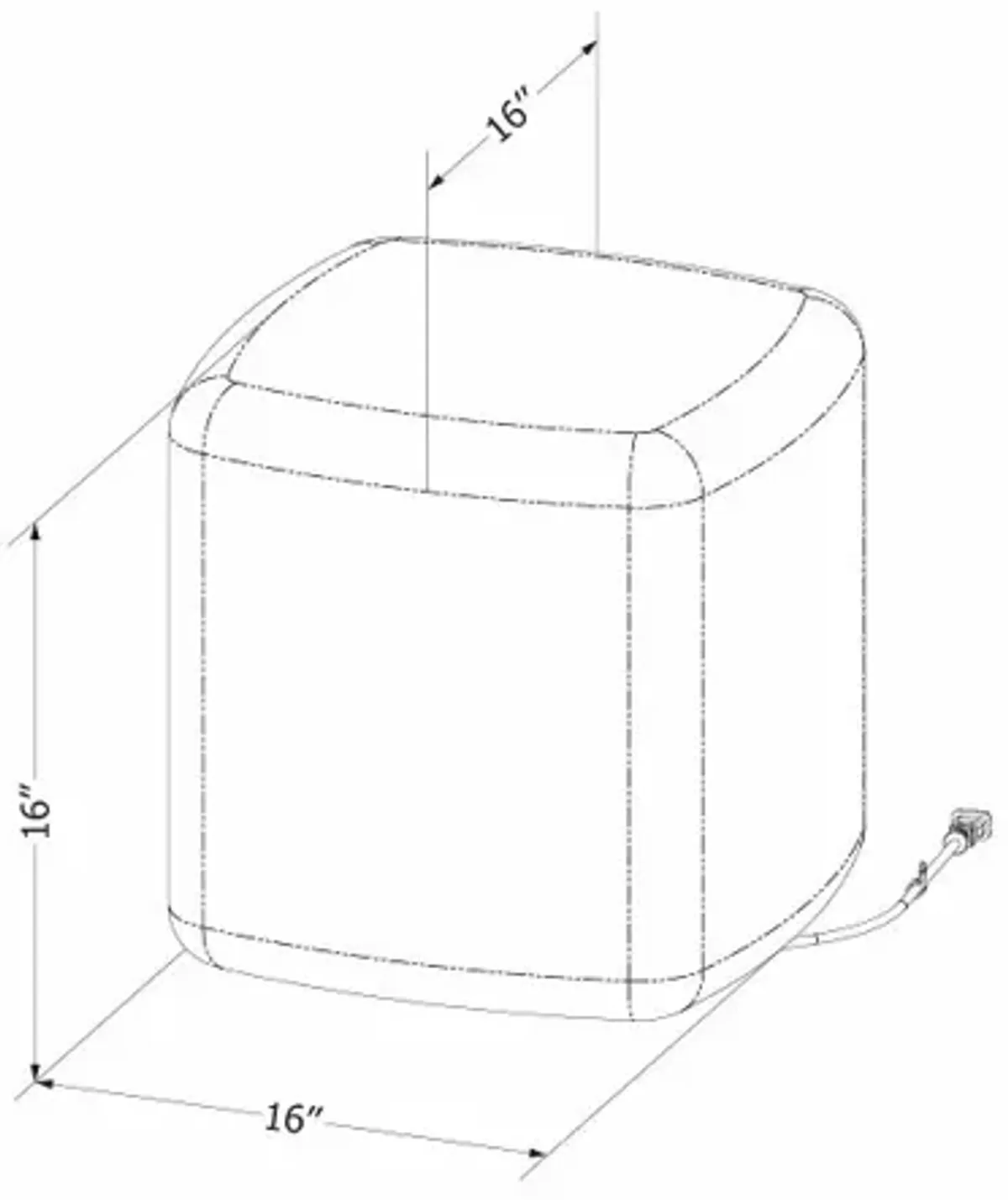 Dalya White Lighted Side Table - South Shore