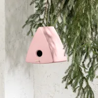 Dalya Pink Triangle Decorative Birdhouse - South Shore