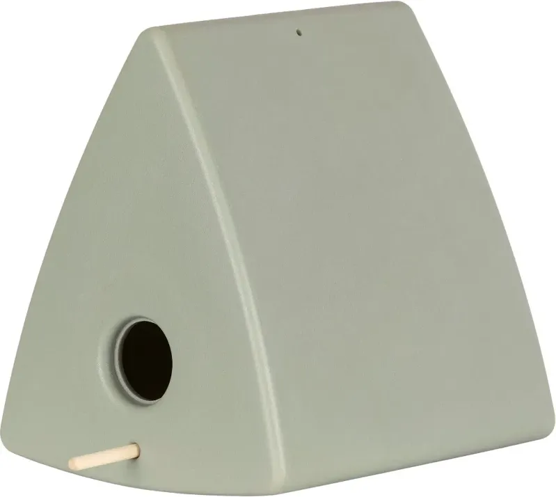 Dalya Sage Green Triangle Decorative Birdhouse - South Shore