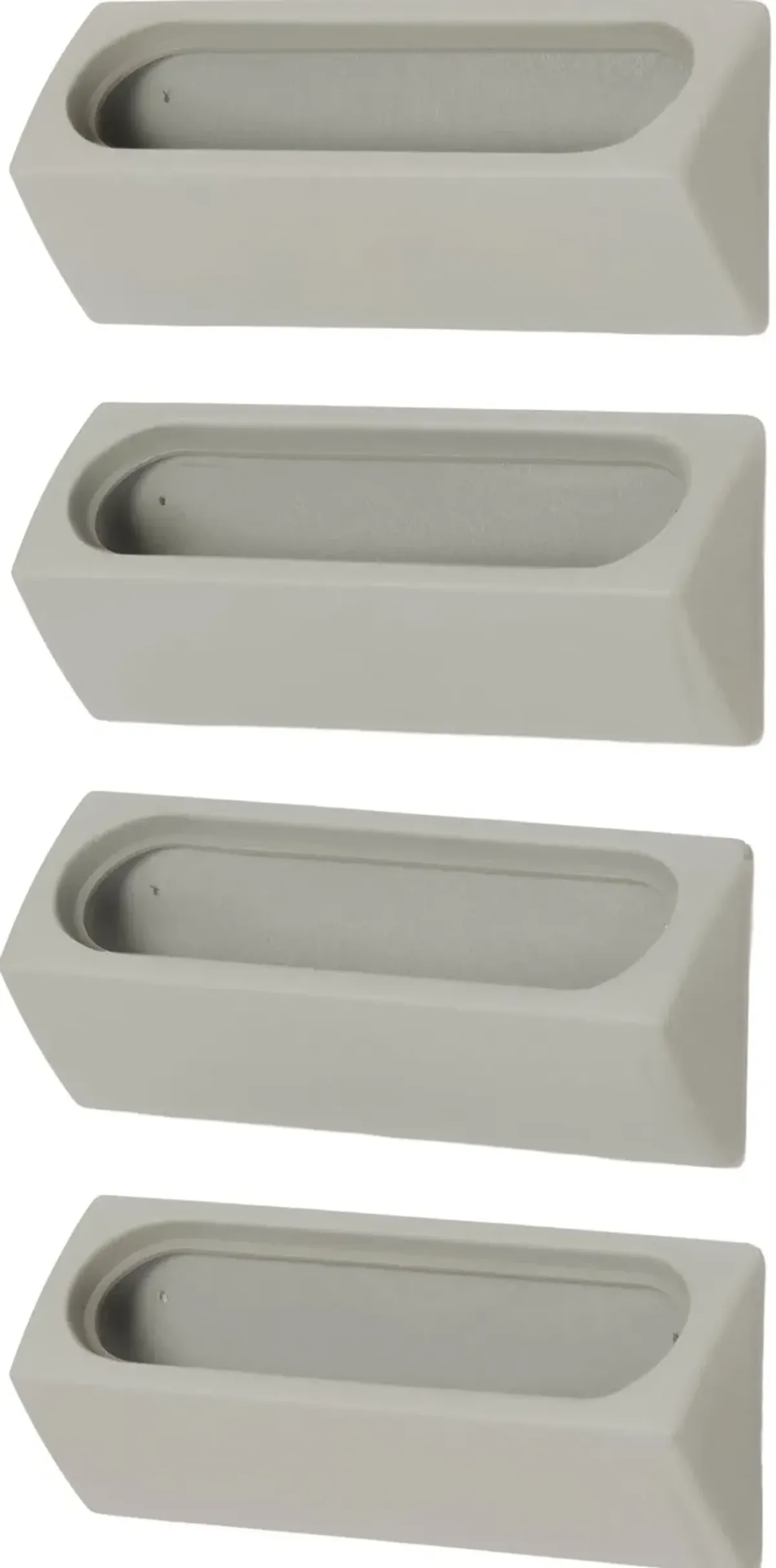 Dalya Greige Wall Planters, Set of 4