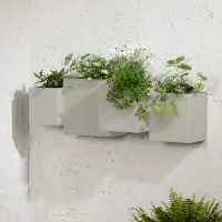 Dalya Greige Wall Planters, Set of 2 - South Shore