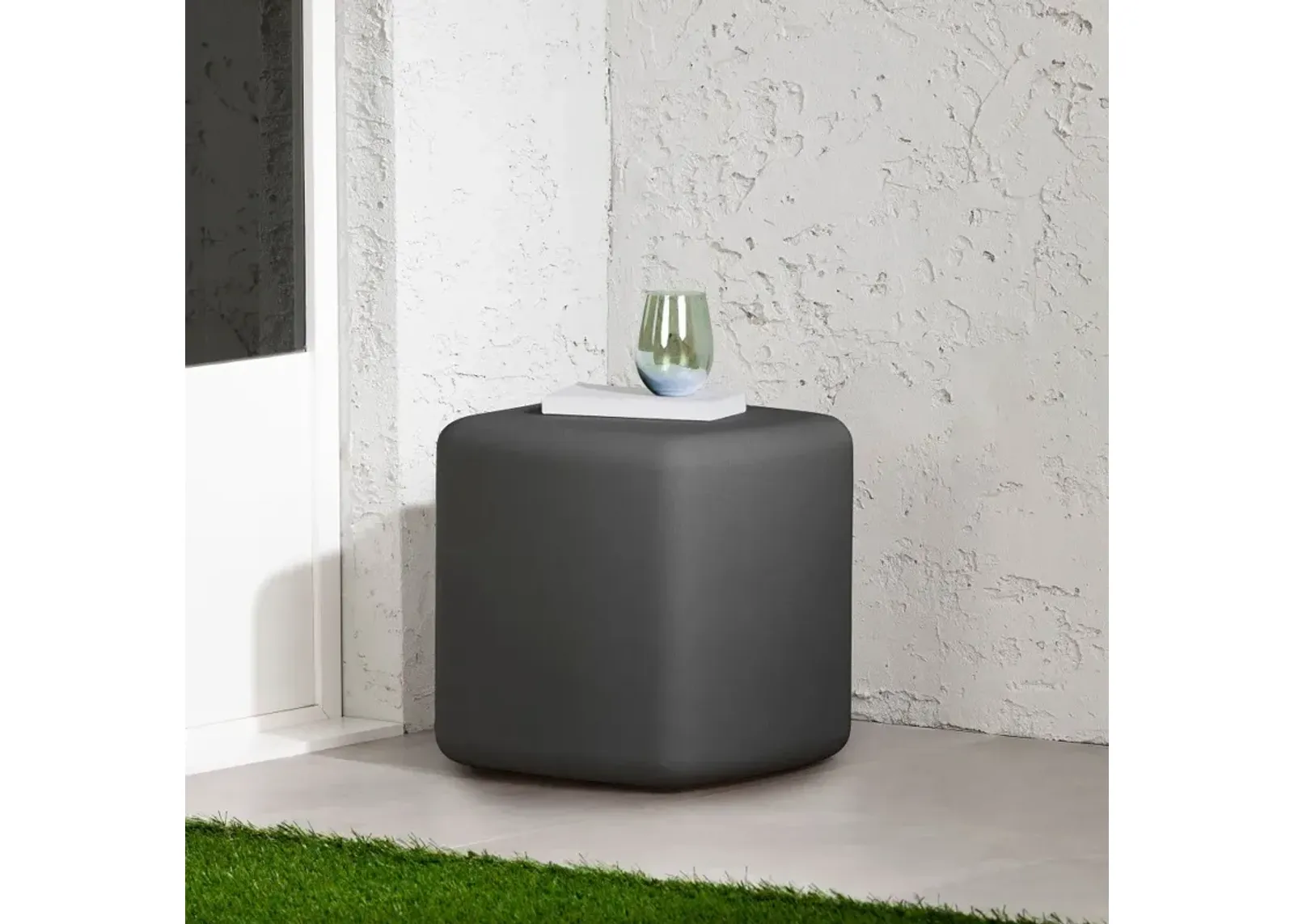 Dalya Dark Gray Outdoor Side Table - South Shore