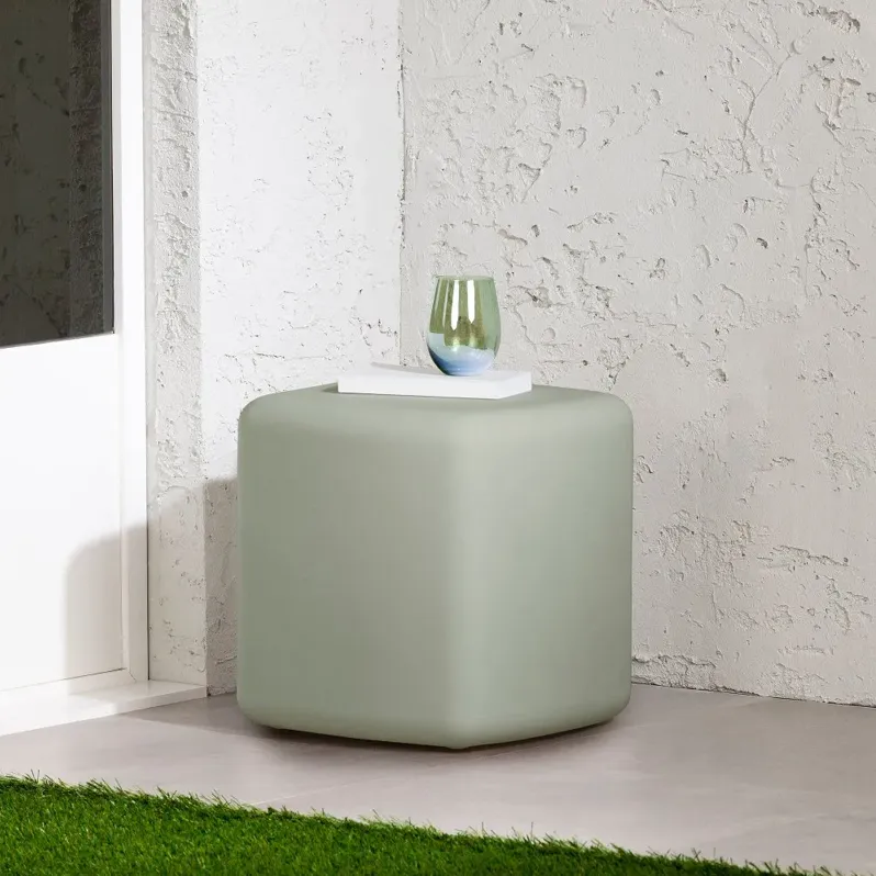 Dalya Sage Green Outdoor Side Table - South Shore