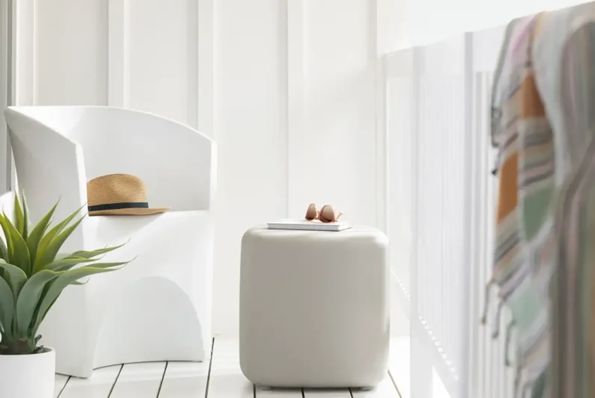 Dalya Greige Outdoor Side Table South Shore Rc Willey | Furniture.com