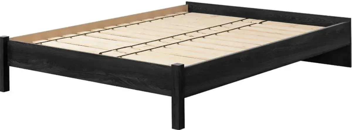 Holland Gray Oak Queen Platform Bed - South Shore