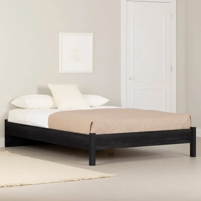 Holland Gray Oak Queen Platform Bed - South Shore