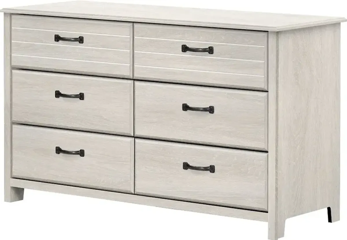 Ulysses Gray Oak 6-Drawer Double Dresser - South Shore