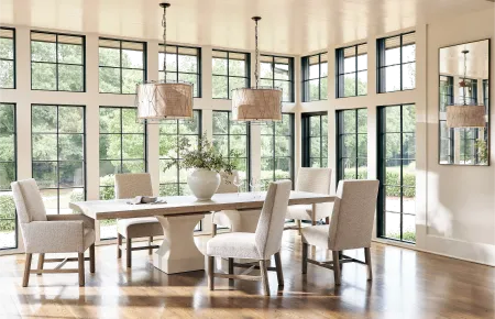 Aventura White and Sand Dining Table