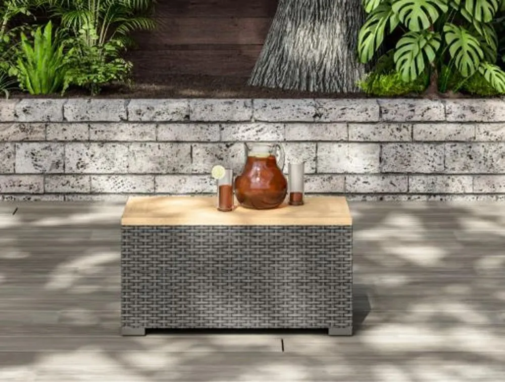 Boca Raton Brown Outdoor Storage Table