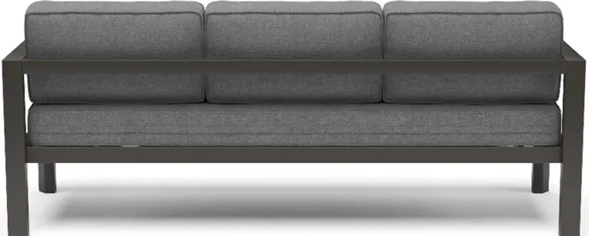 Grayton Gray Outdoor Aluminum Sofa