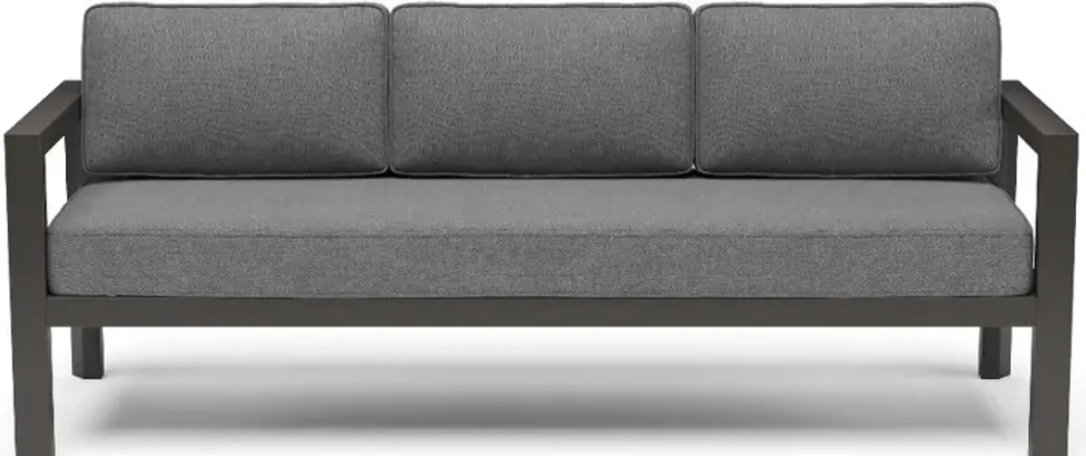 Grayton Gray Outdoor Aluminum Sofa