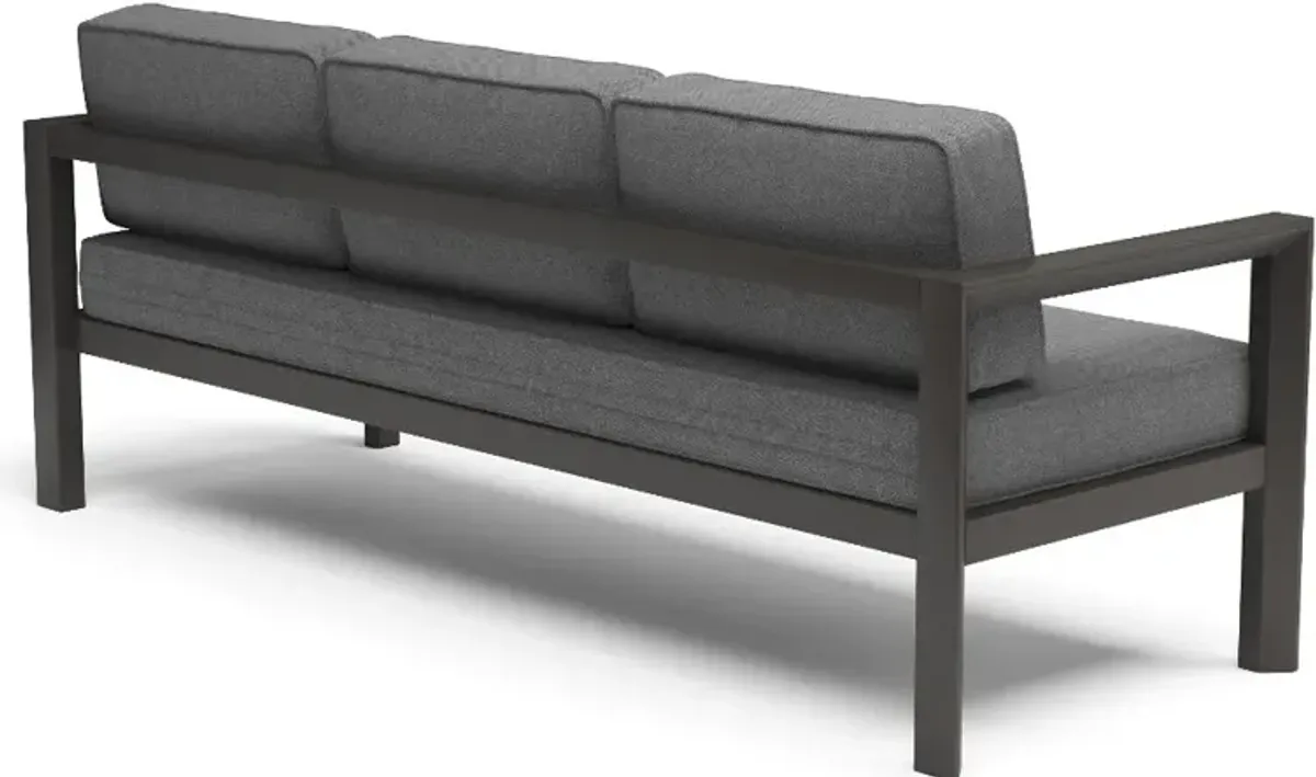 Grayton Gray Outdoor Aluminum Sofa