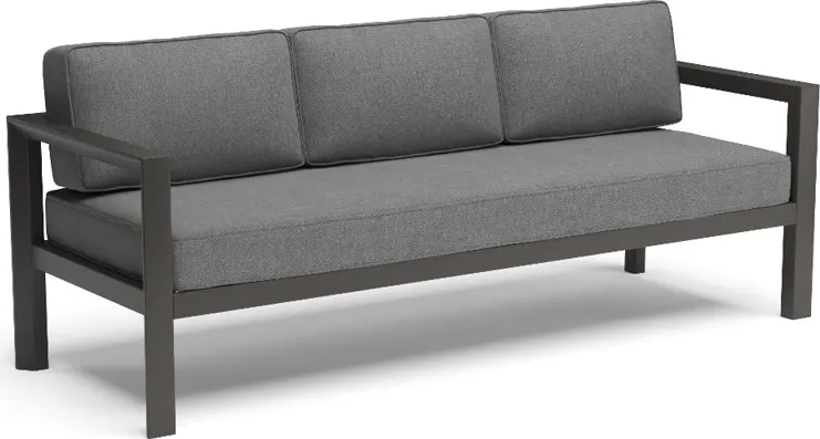 Grayton Gray Outdoor Aluminum Sofa