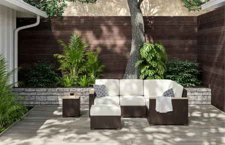 Palm Springs Brown Outdoor Ottoman