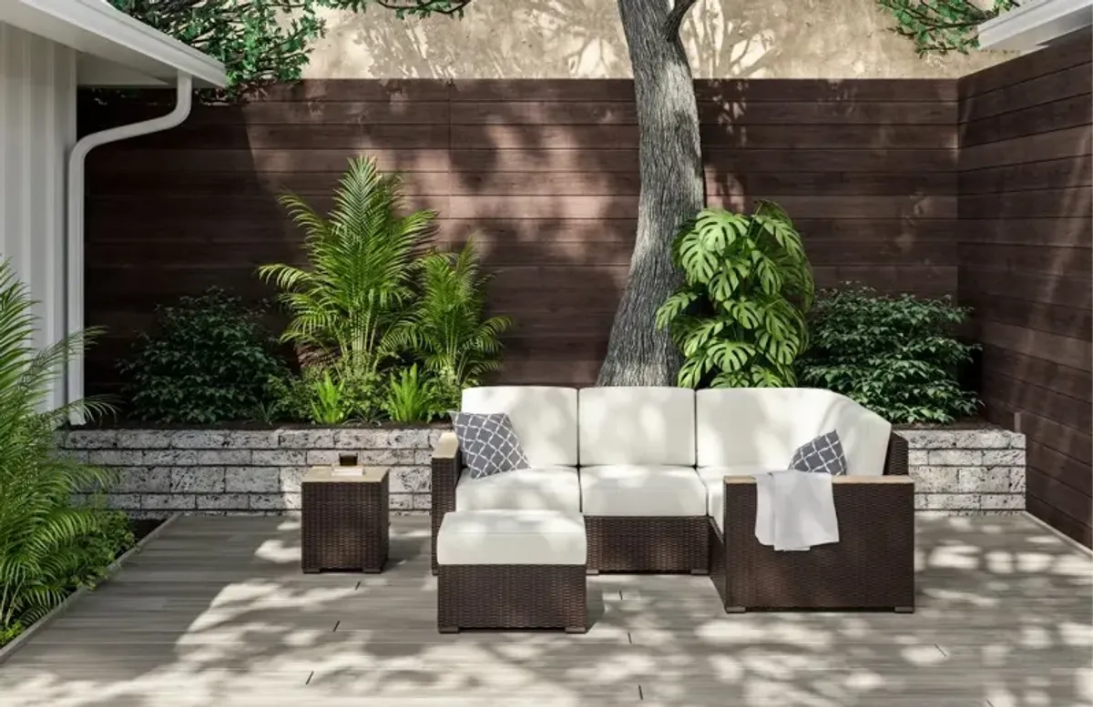 Palm Springs Brown Outdoor Ottoman