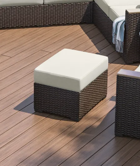Palm Springs Brown Outdoor Ottoman