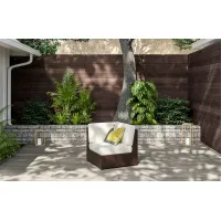 Palm Springs Brown Outdoor Sectional Side Chair