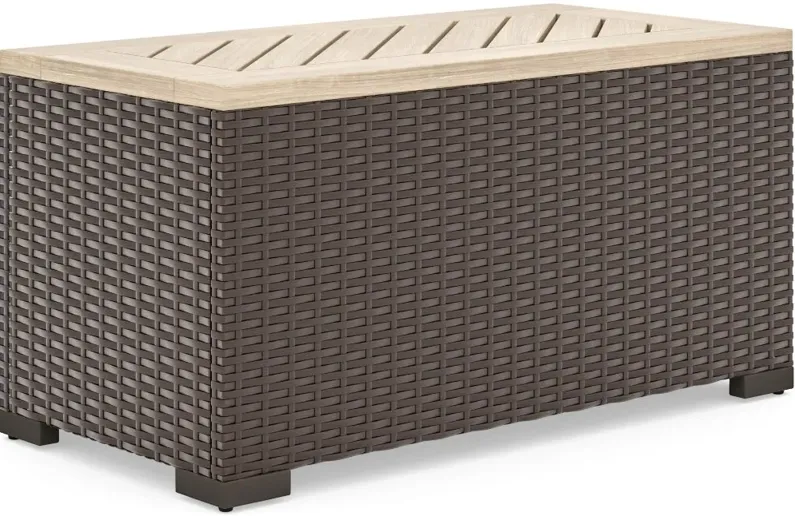 Palm Springs Brown Outdoor Storage Table