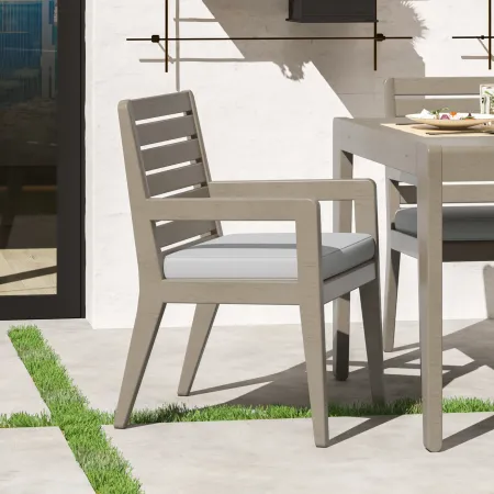 Sustain Brown Outdoor Dining Armchair set of Two