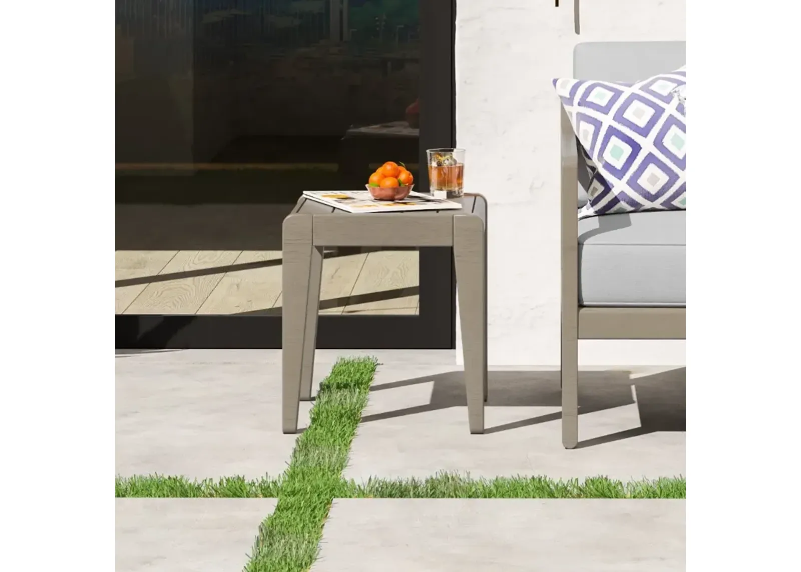 Sustain Brown Outdoor End Table