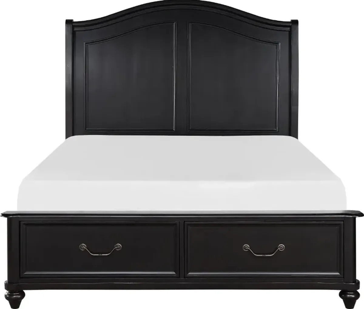 Herman Charcoal Brown King Storage Bed