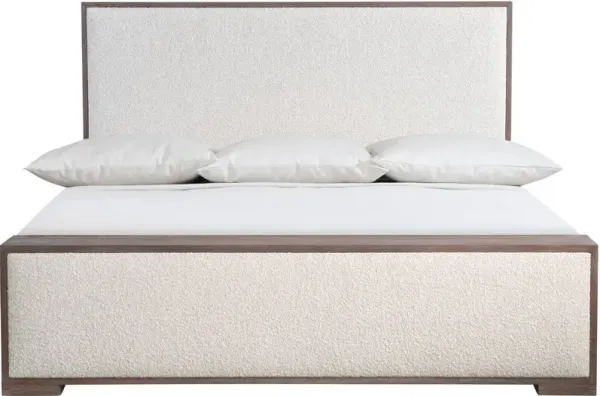 Casa Paros Off-White and Brown Queen Bed