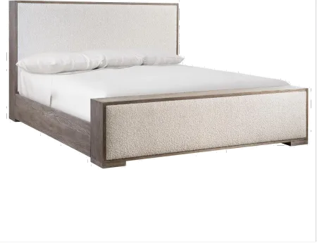 Casa Paros Off-White and Brown King Bed