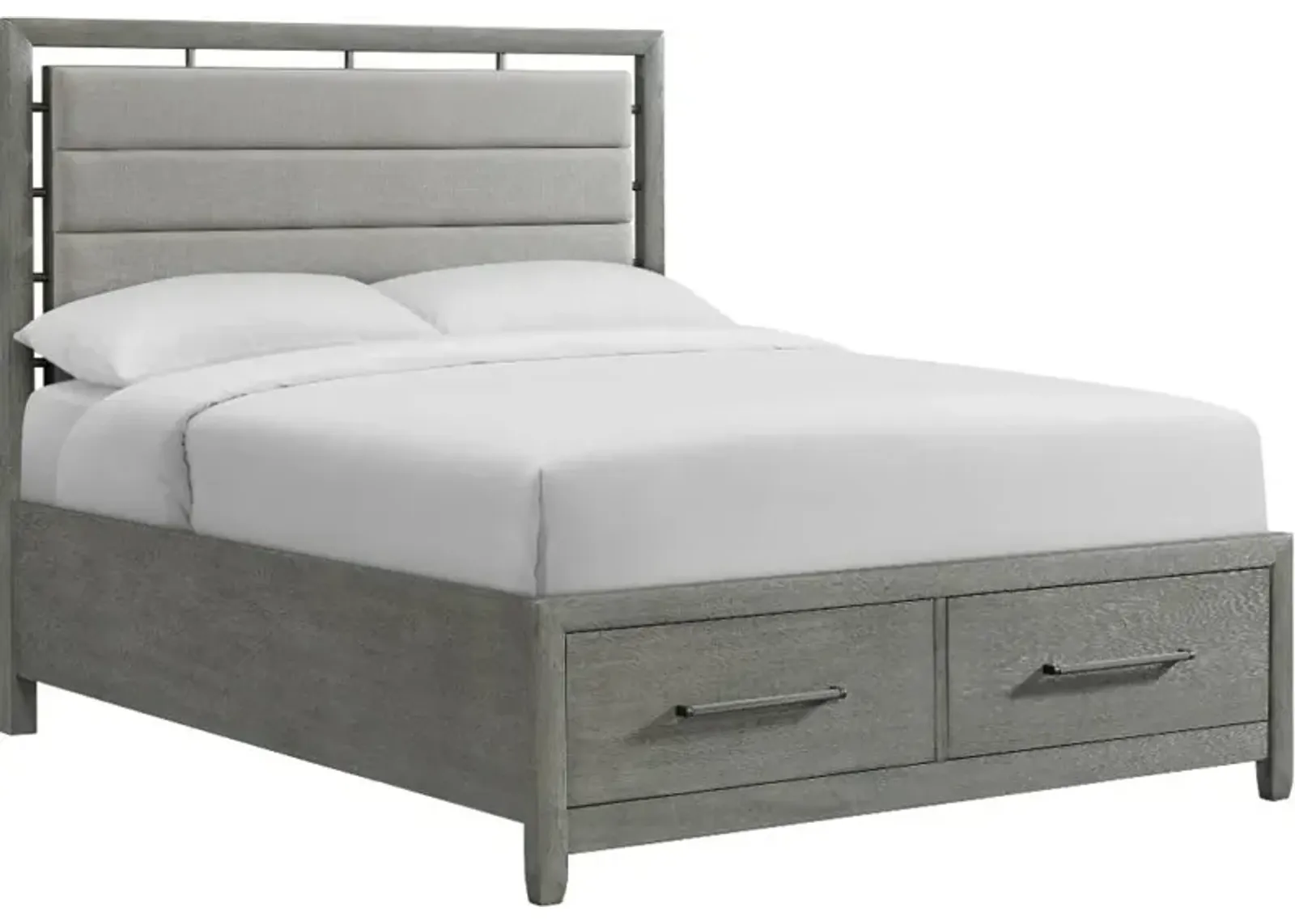 Chelsea Gray Queen Storage Bed