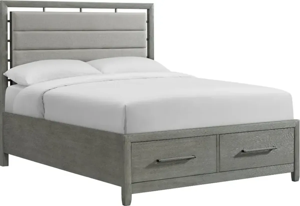 Chelsea Gray King Storage Bed