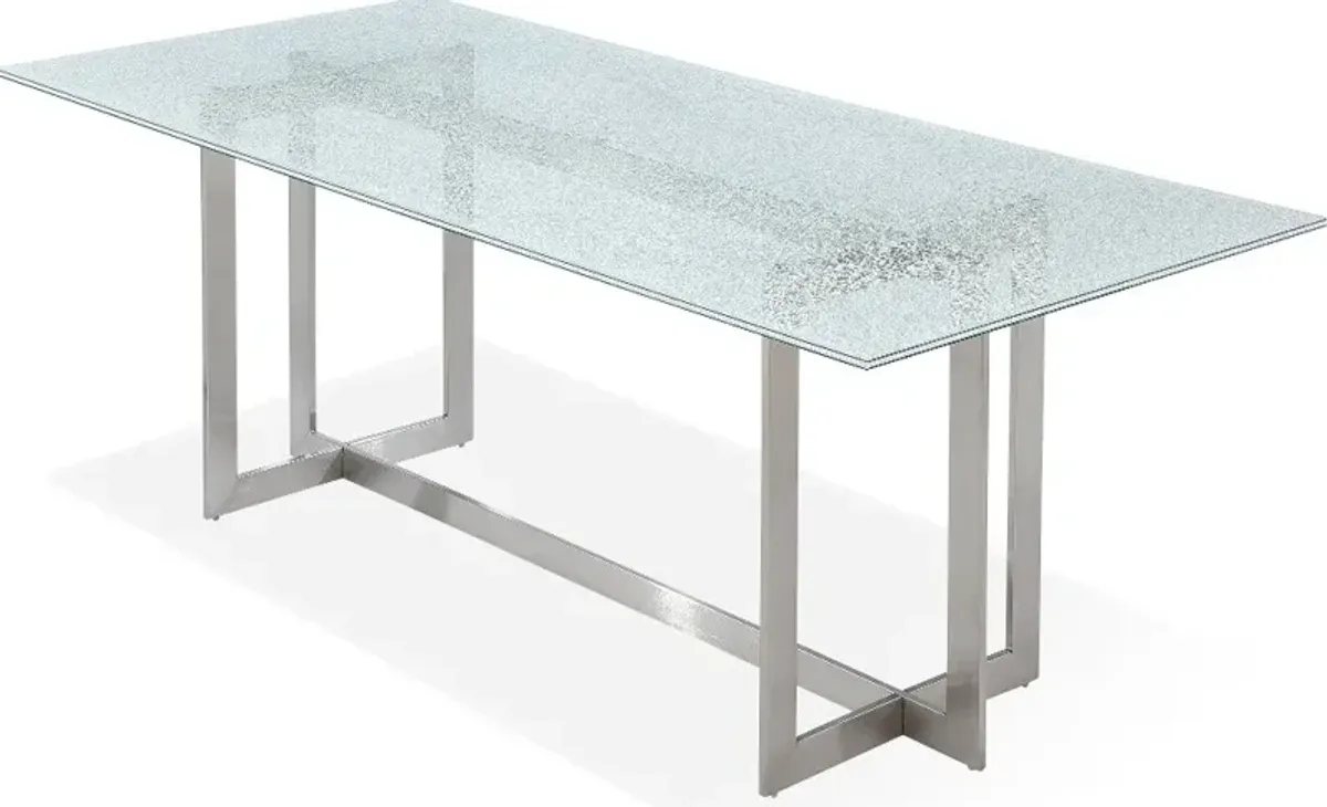 Eliza Glass and Metal Dining Room Table