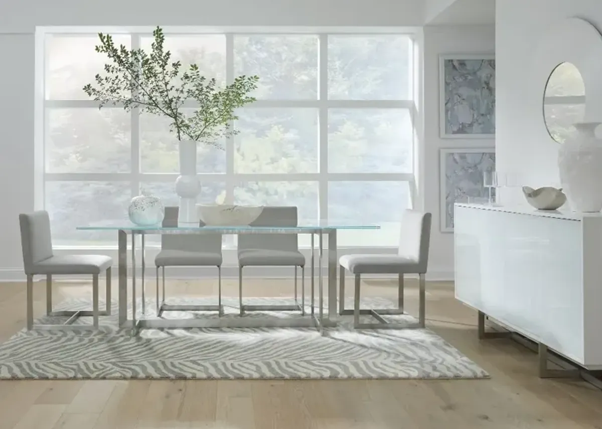 Eliza Glass and Metal 5 Piece Dining Set
