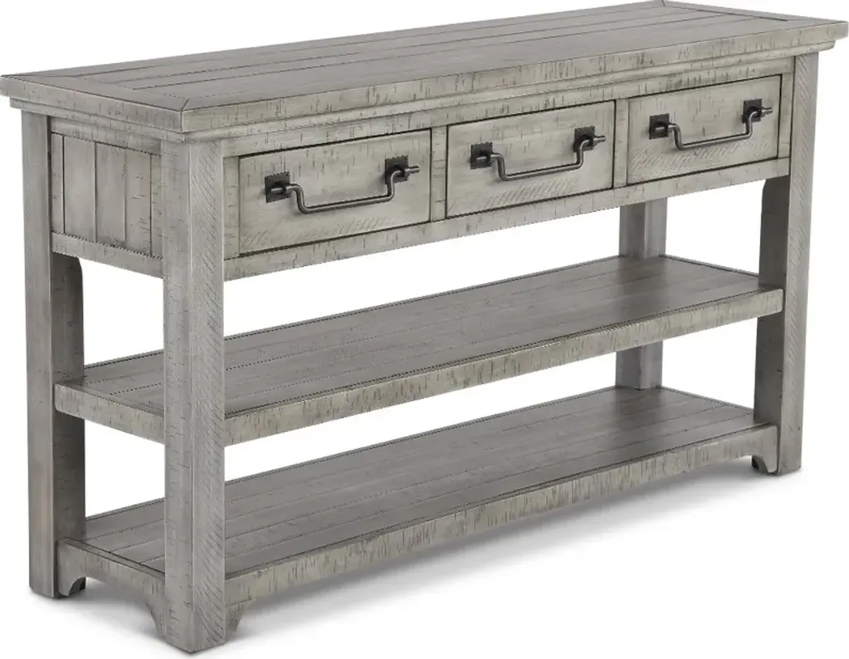 Beach House Gray Sofa Table