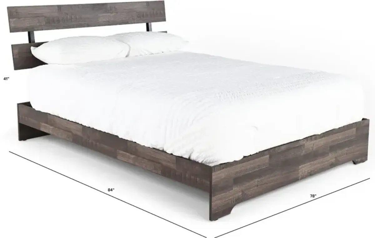 Alix Gray King Platform Bed