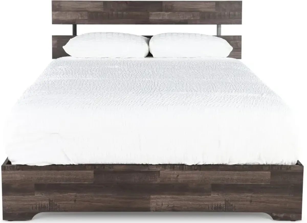 Alix Gray King Platform Bed