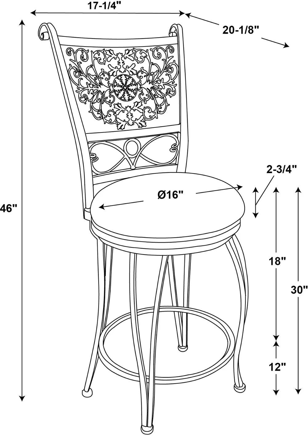 Bernet Copper Stamp Barstool