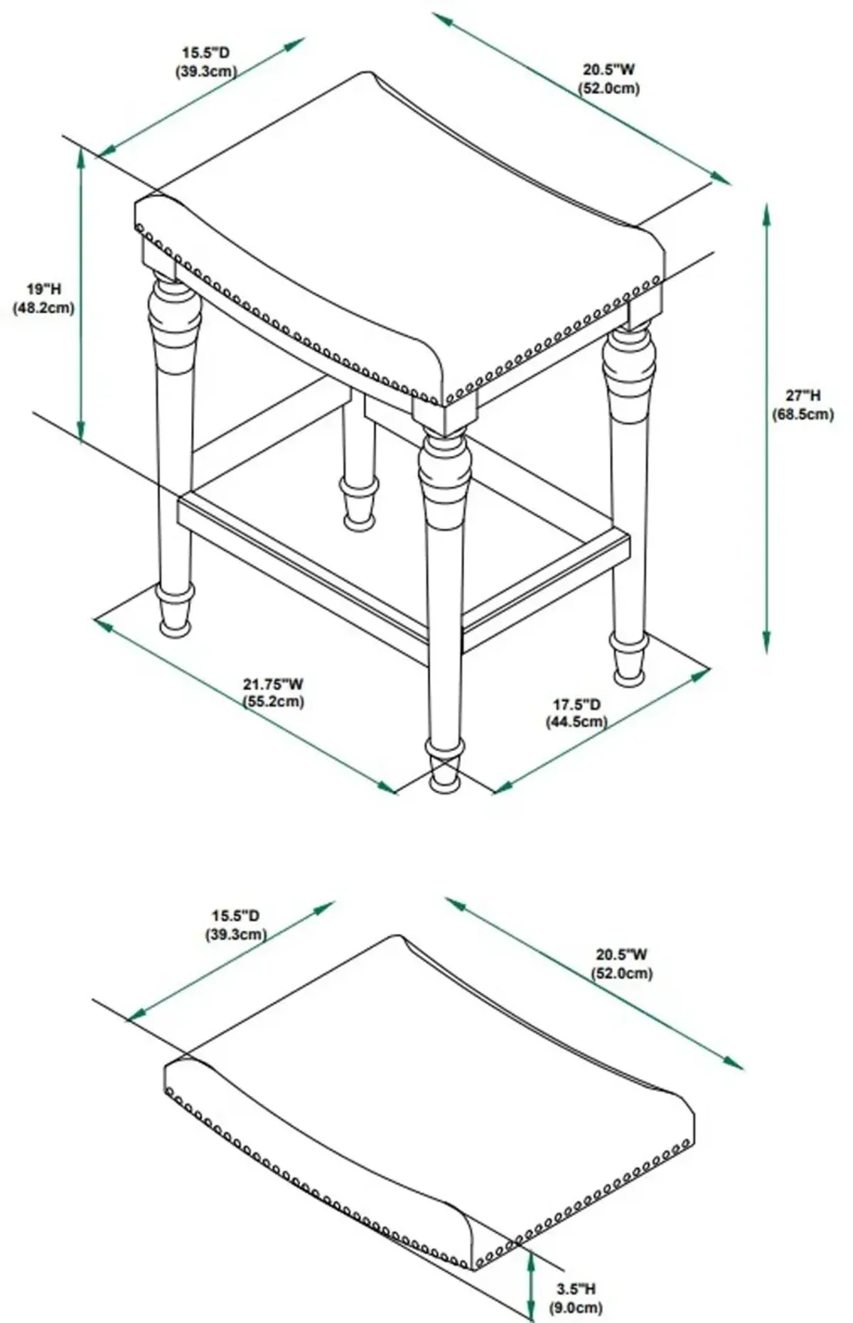 Lockhart Blue Counter Height Stool