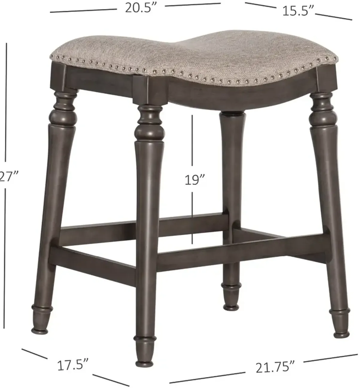 Lockhart Gray Counter Height Stool