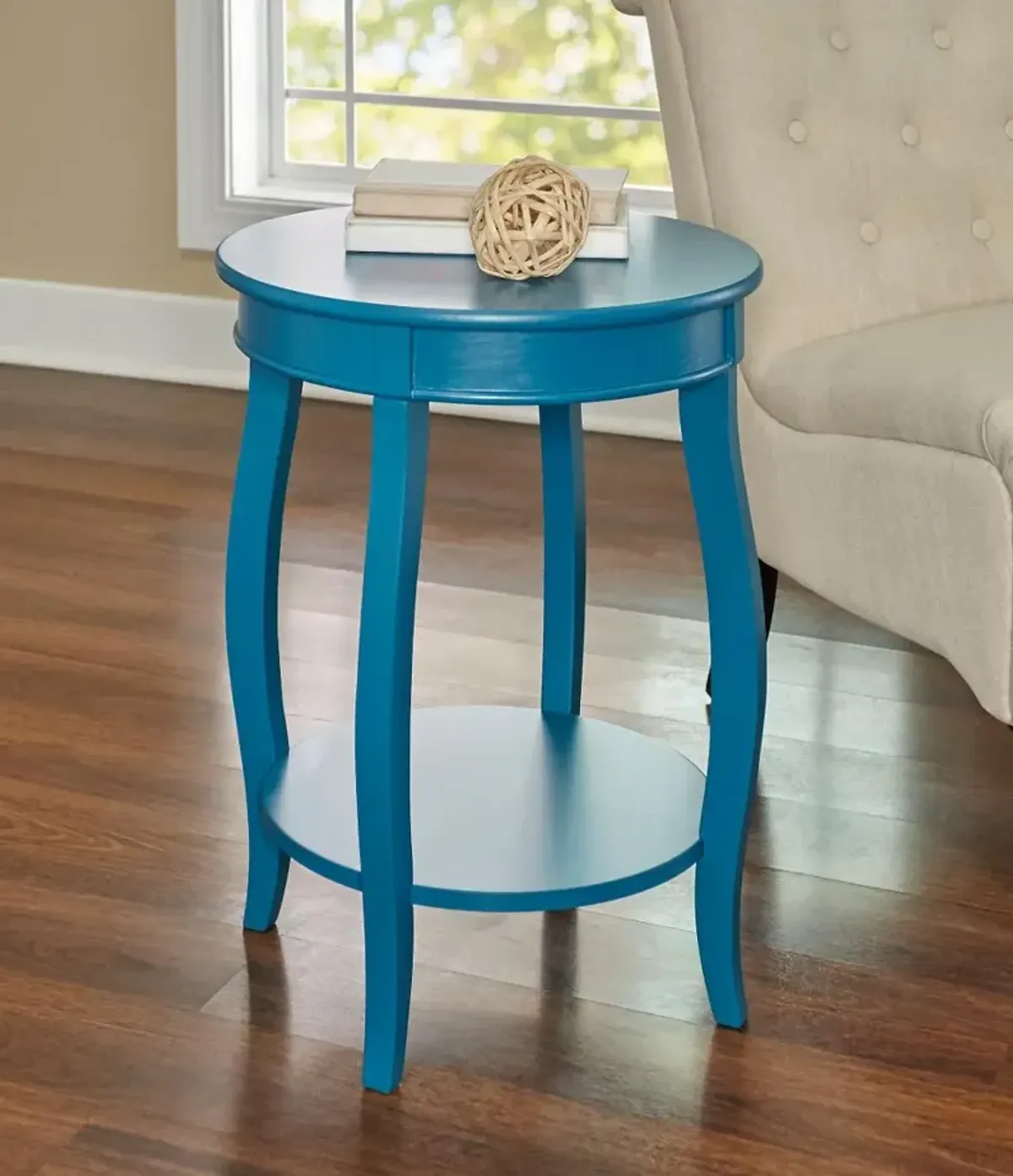 Rainbow Teal End Table